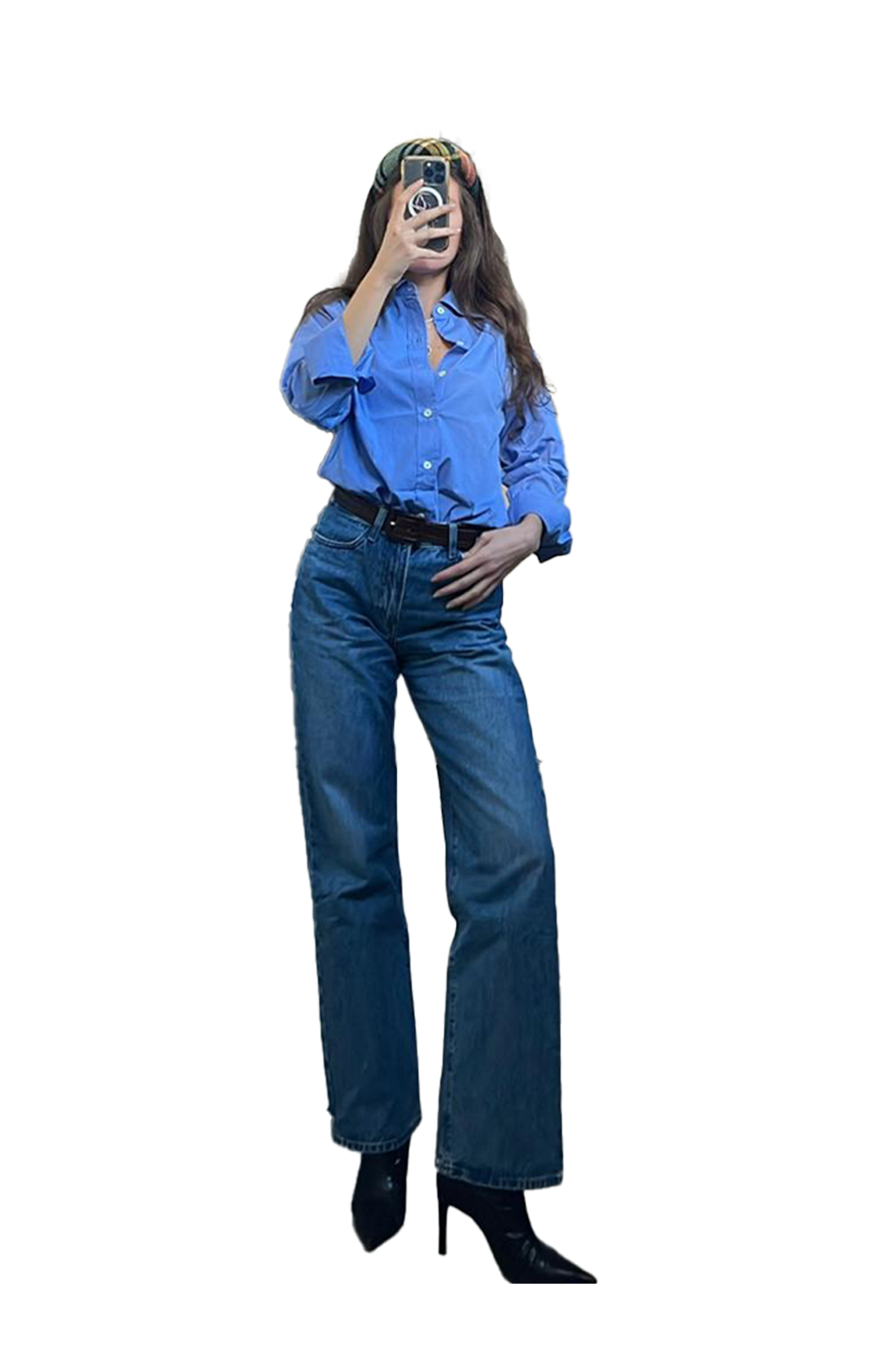 Shirt, Headband & Belt Vivienne Westwood, Jeans Uniqlo, Boots Zara