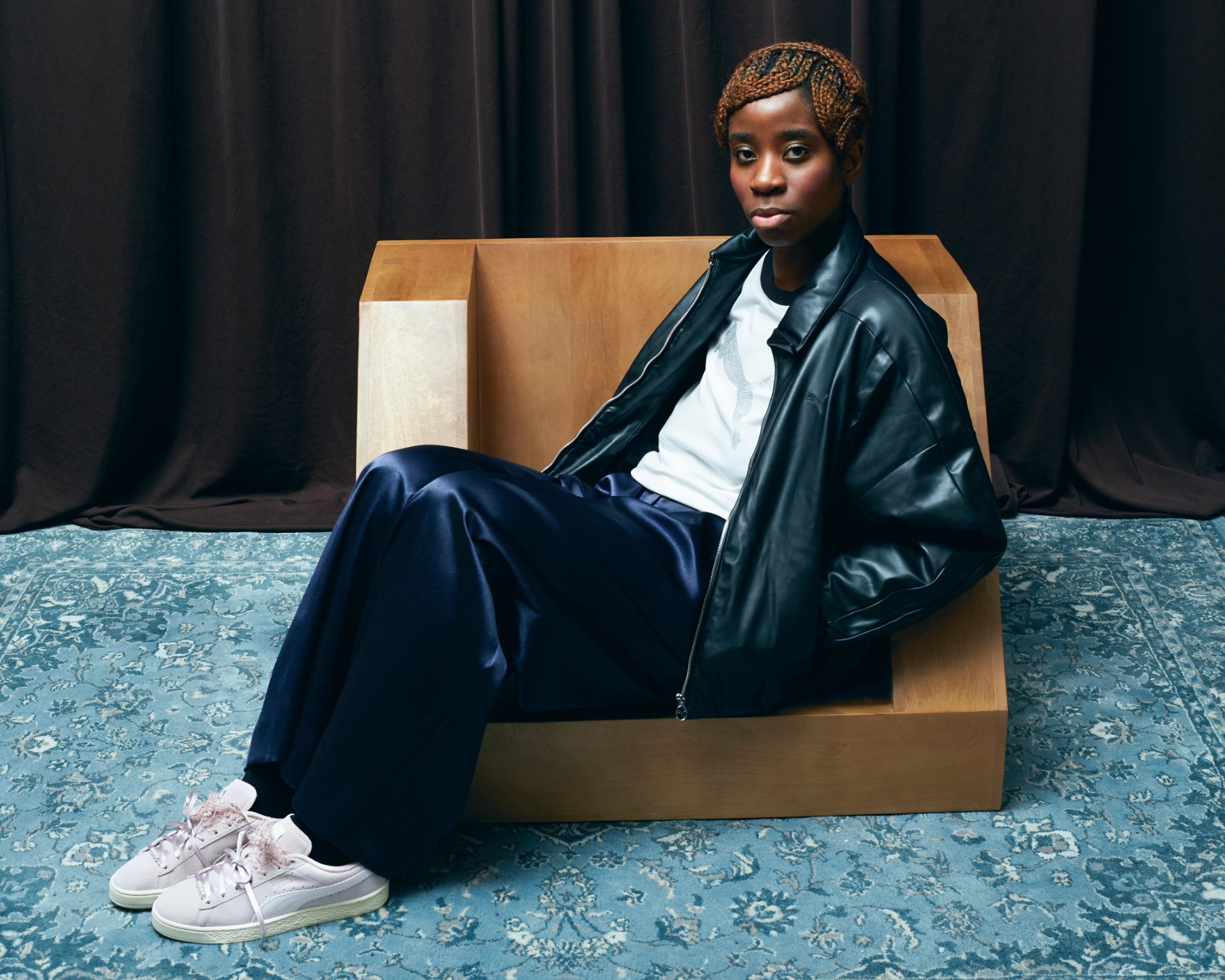Top, Jacket & Shoes Puma, Trousers made to order