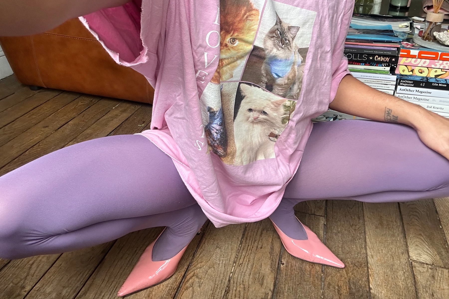 T-Shirt: Balenciaga / Shoes: Abra