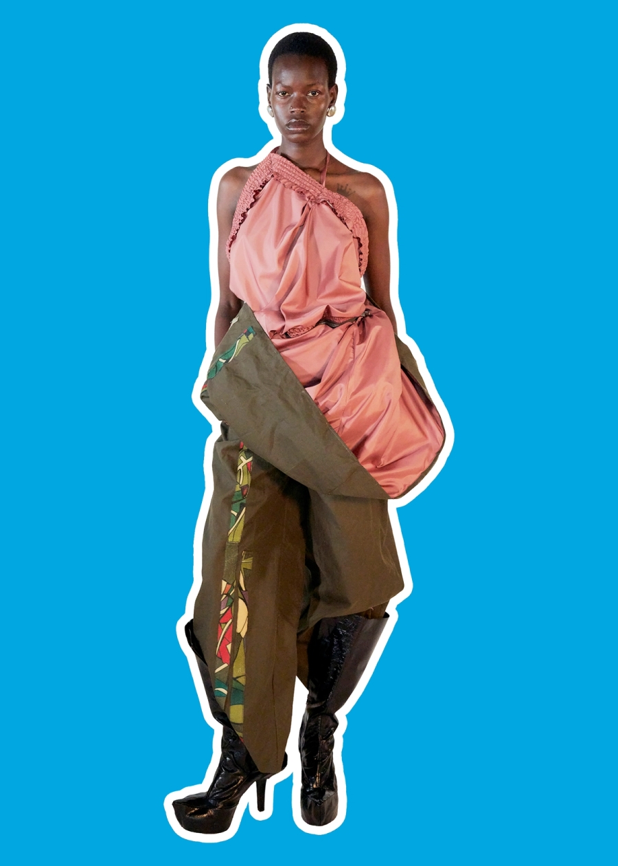 Adhieu in Jumpsuit Alexis Marchandet, Shoes Élona Clément, Earrings Camille Surault
