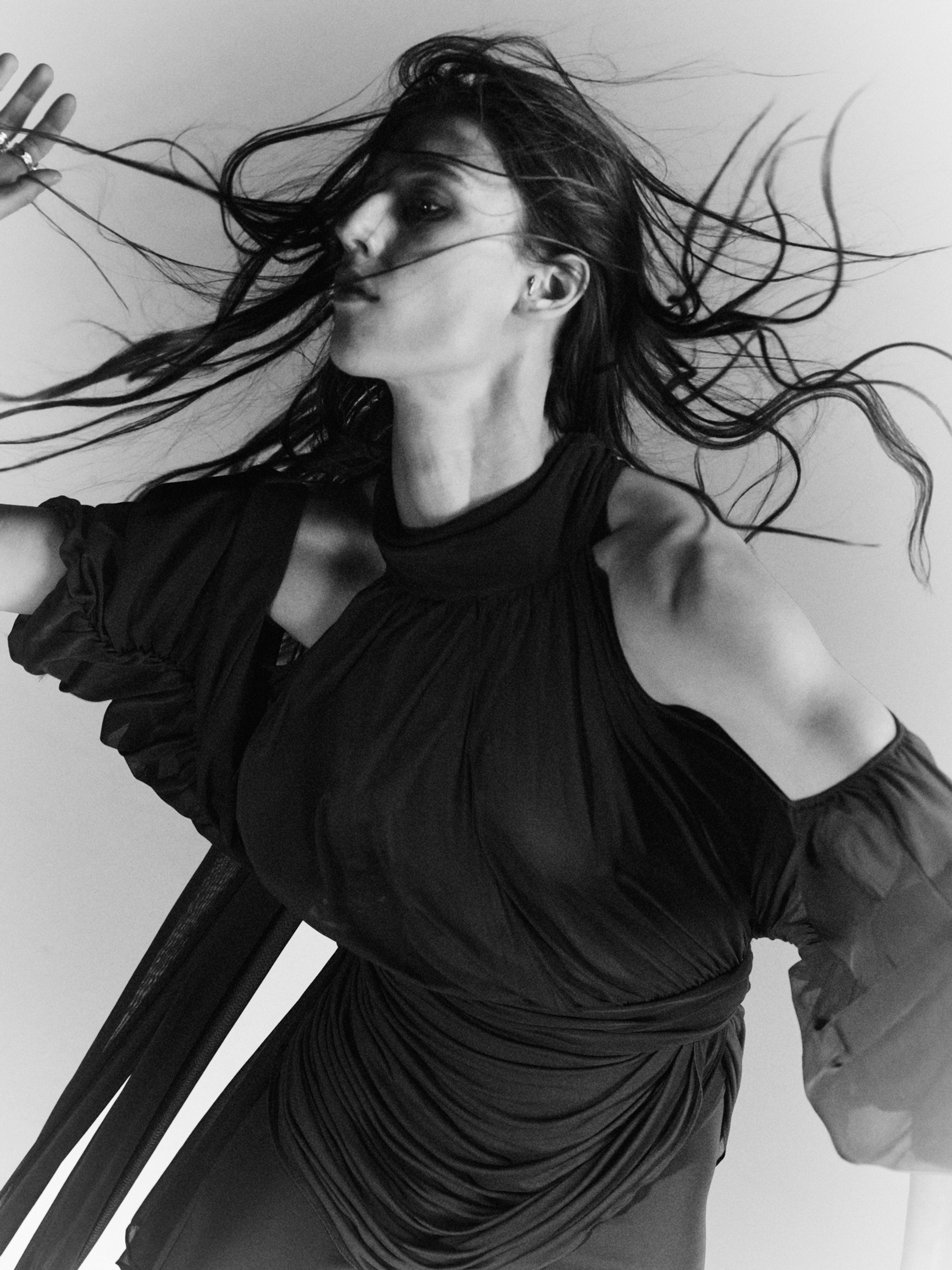 Lea in Top & Trousers Giuseppe Di Morabito, Shoes N21, all Jewellery model’s own