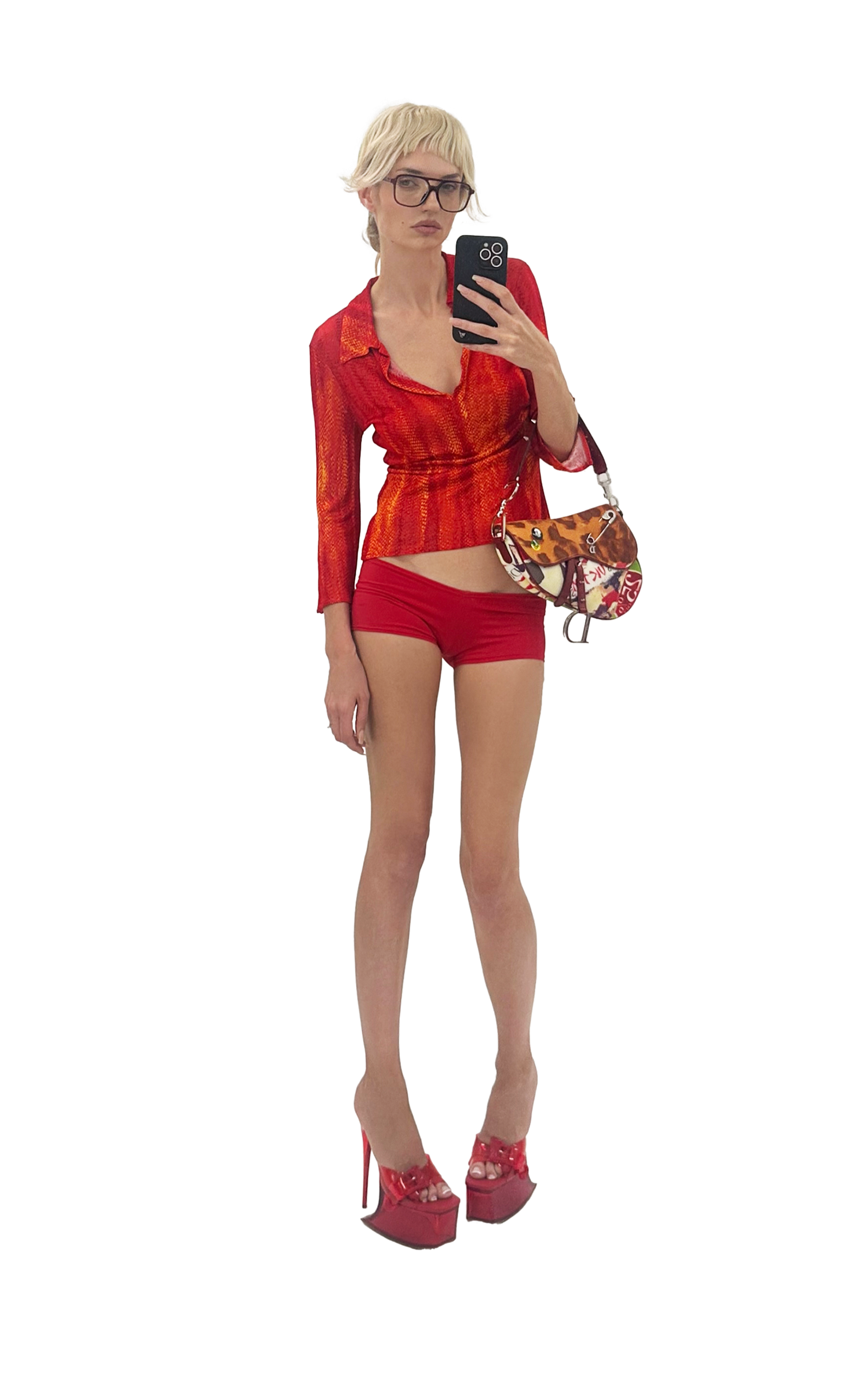 Bag Dior, Top Cavalli, Shorts Playthings Miami, Shoes Poster Girl, Glasses Vintage