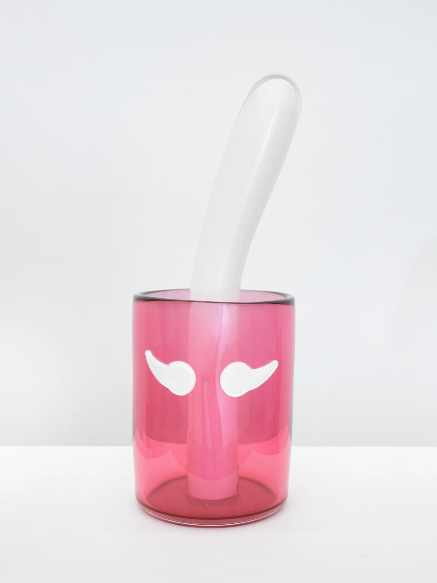 TOY, 2019 - Cane blown glass / SEMISOFT I, 2020 - Cane blown glass ( opaque white and translucent pink )