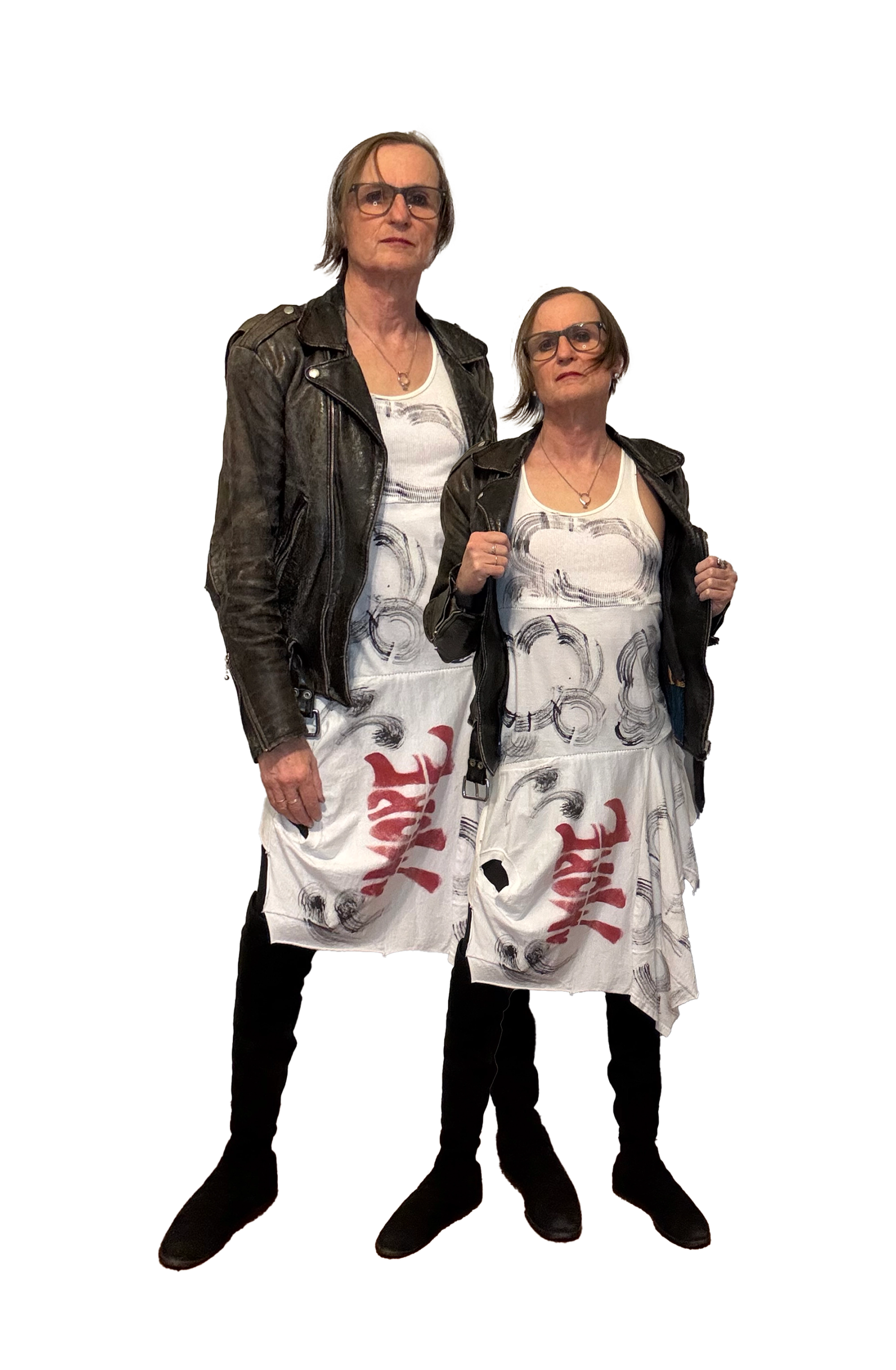 Dress Gogo Graham, Jacket Vintage leather, Boots Stuart Weizman