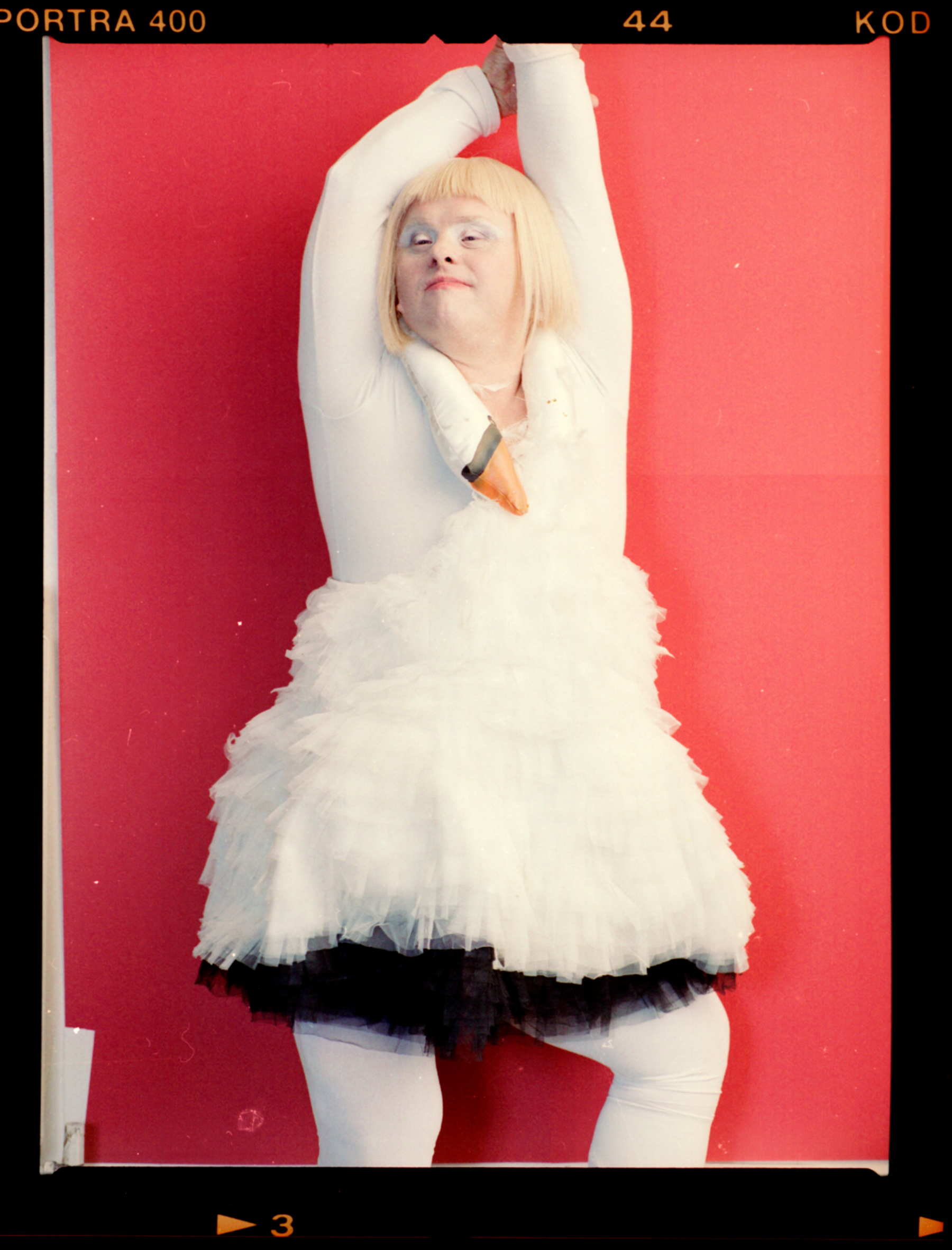 Davina Starr | Dress, bodysuit and tights: Talent’s own