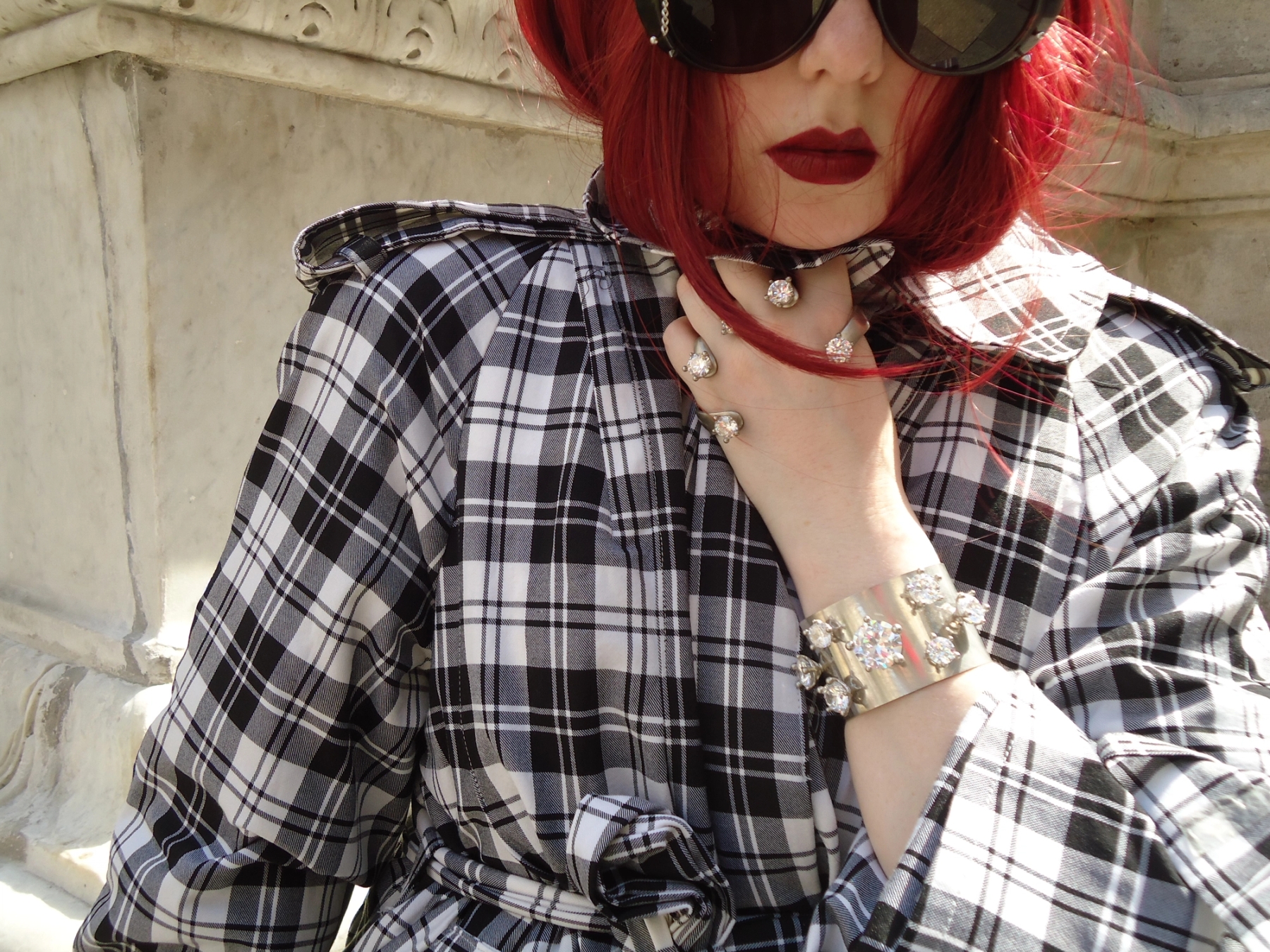 Jacket Timsto, Sunglasses Arcus, Bracelet & Rings Panconesi 
