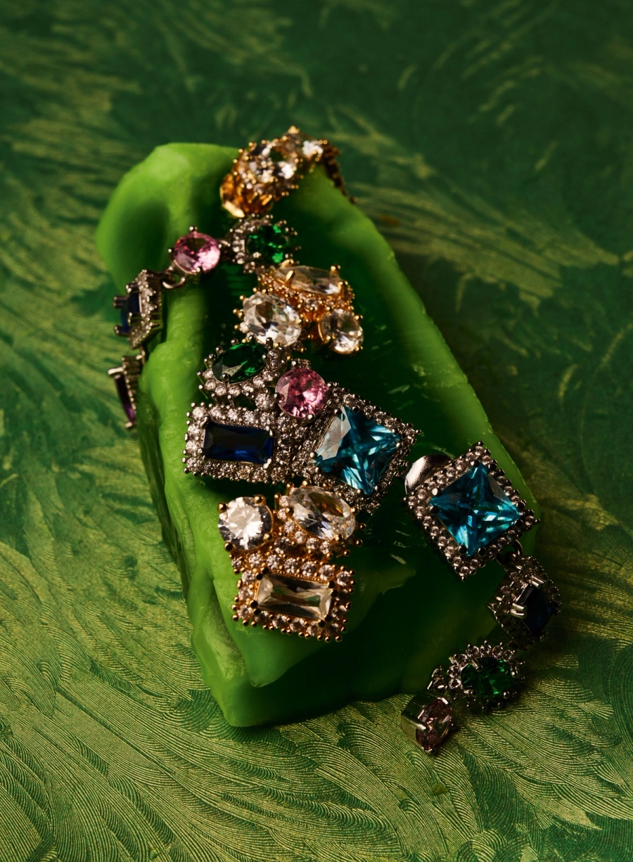 Left to right: Earrings & Ring Margiela | Necklace Vivienne Westwood