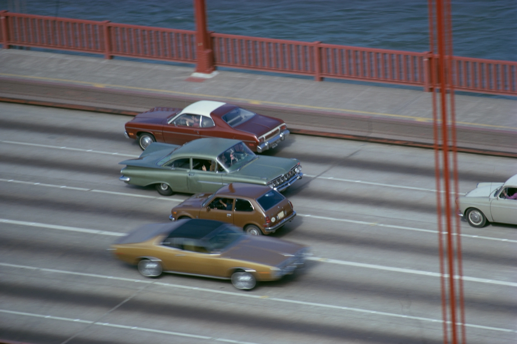 Pippa Garner and Jeff Cohen (photographer), Backwards Car (Golden Gate Bridge 1), 1974