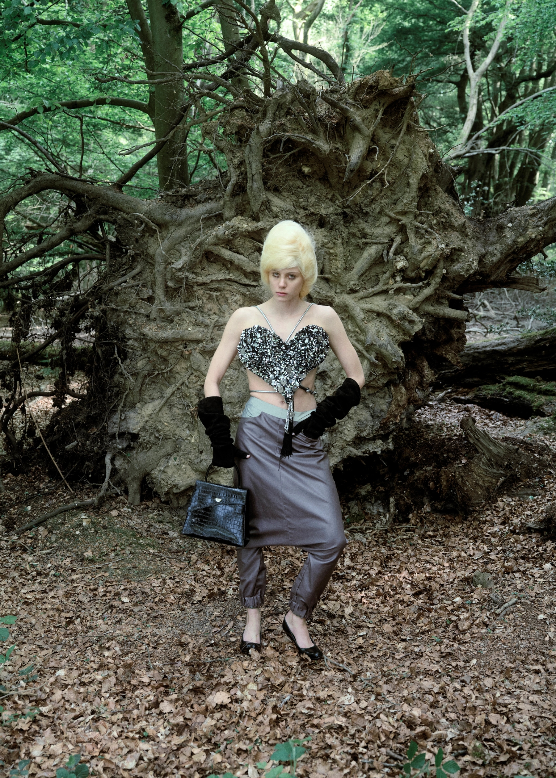Alexandra in Corset Reinhard Luthier from Rellik, Trousers Hongji Yan, Shoes, Bag & Gloves Stylist’s own