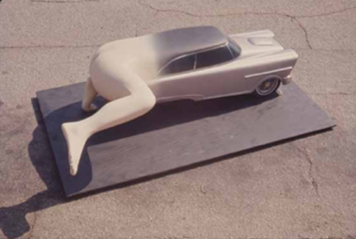 Pippa Garner, Un(tit)led (Kar-Mann) (Half Human Half Car), (Concrete), circa 1969-1972  ||  Courtesy die Künstlerin und / the artist and STARS Gallery
