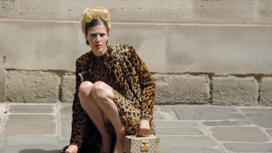 Dress, Coat, Shoes & Bag Gucci, Earrings Camille Surault