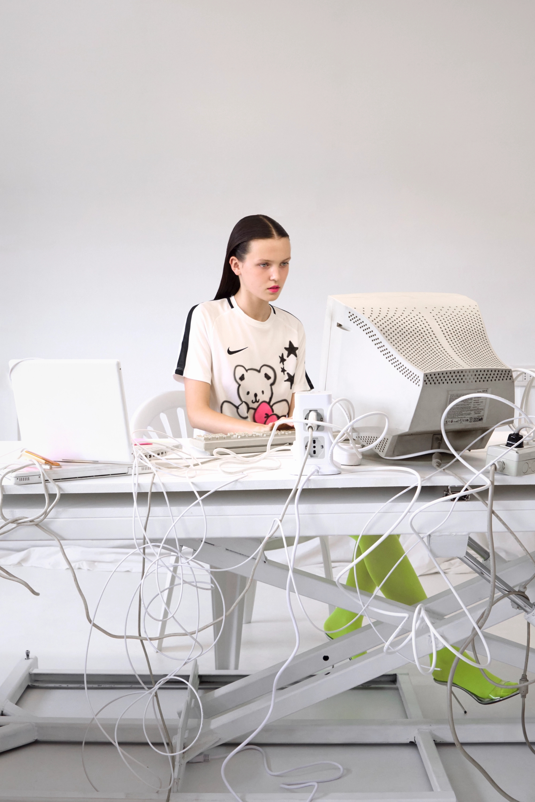 T-shirt Cut3 Cutr3, Collant Stylist own, Shoes Paris Texas | Architecture by Sofia Albrigo, Furniture by Heavy Industries