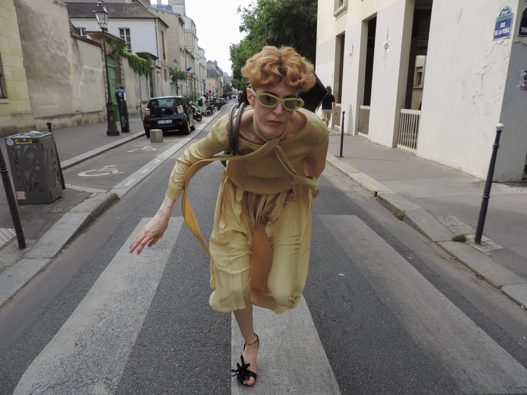 Dress & Bag MM6 Maison Margiela, Shoes Jimmy Choo, Sunglasses Gentle Monster, Ring Laruicci

