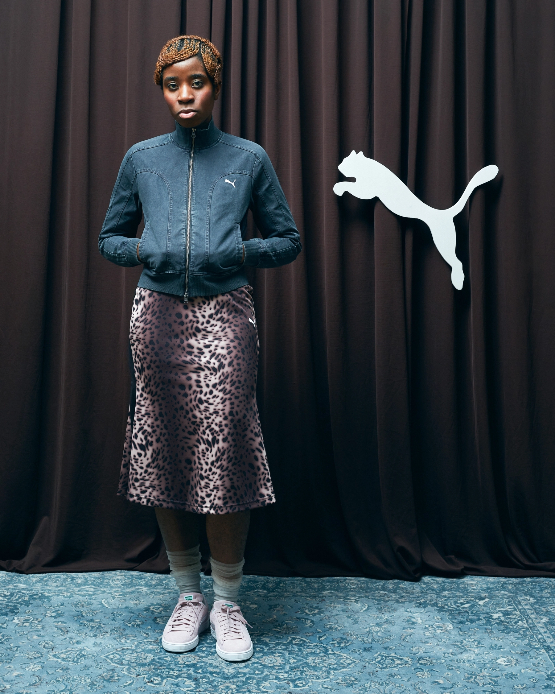 Jacket, Skirt & Shoes Puma, Socks stylist’s own