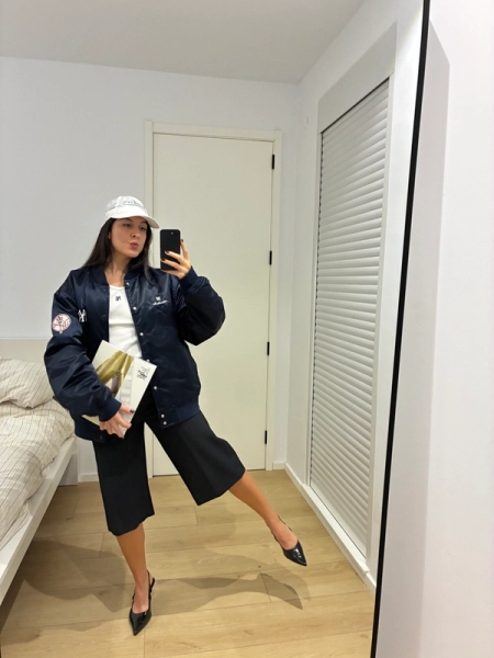 Left to right: Tank top, jacket and cap Aimé Leon Dore, Shoes Vintage, Trousers COS | Magazine: A Magazine Curated By: 2000-2004/2025 | Tank top Maison Margiela, Jacket and Shoes Vintage, Skirt Massimo Dutti | Magazine: A Magazine Nº29 issue curated by Cecilie Bahnsen