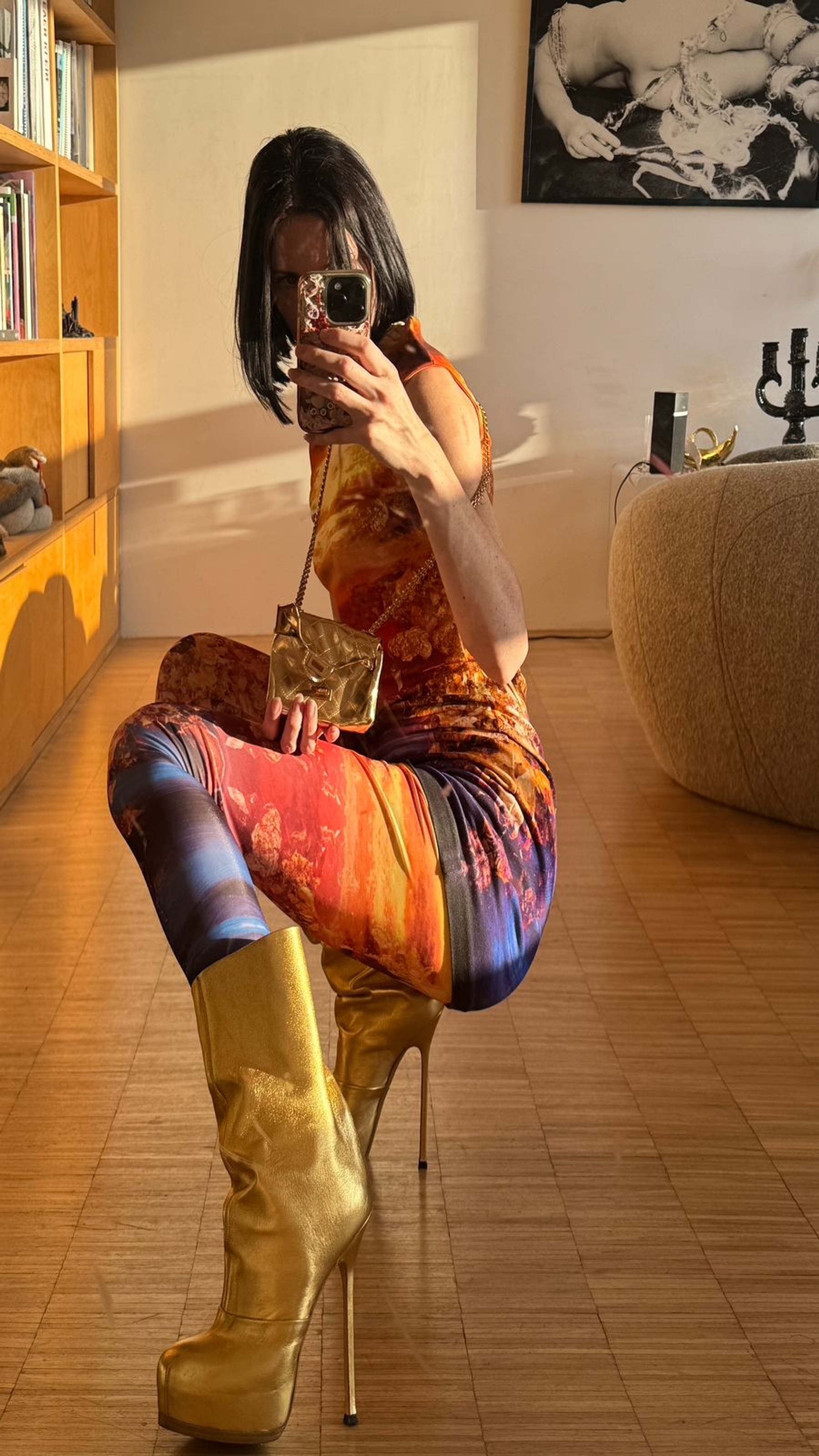 Dress & Leggings Alexander Mcqueen Archive, Bag Chanel Matthieu Blazy, Shoes Yves Saint Laurent @Shushuaddict Archive