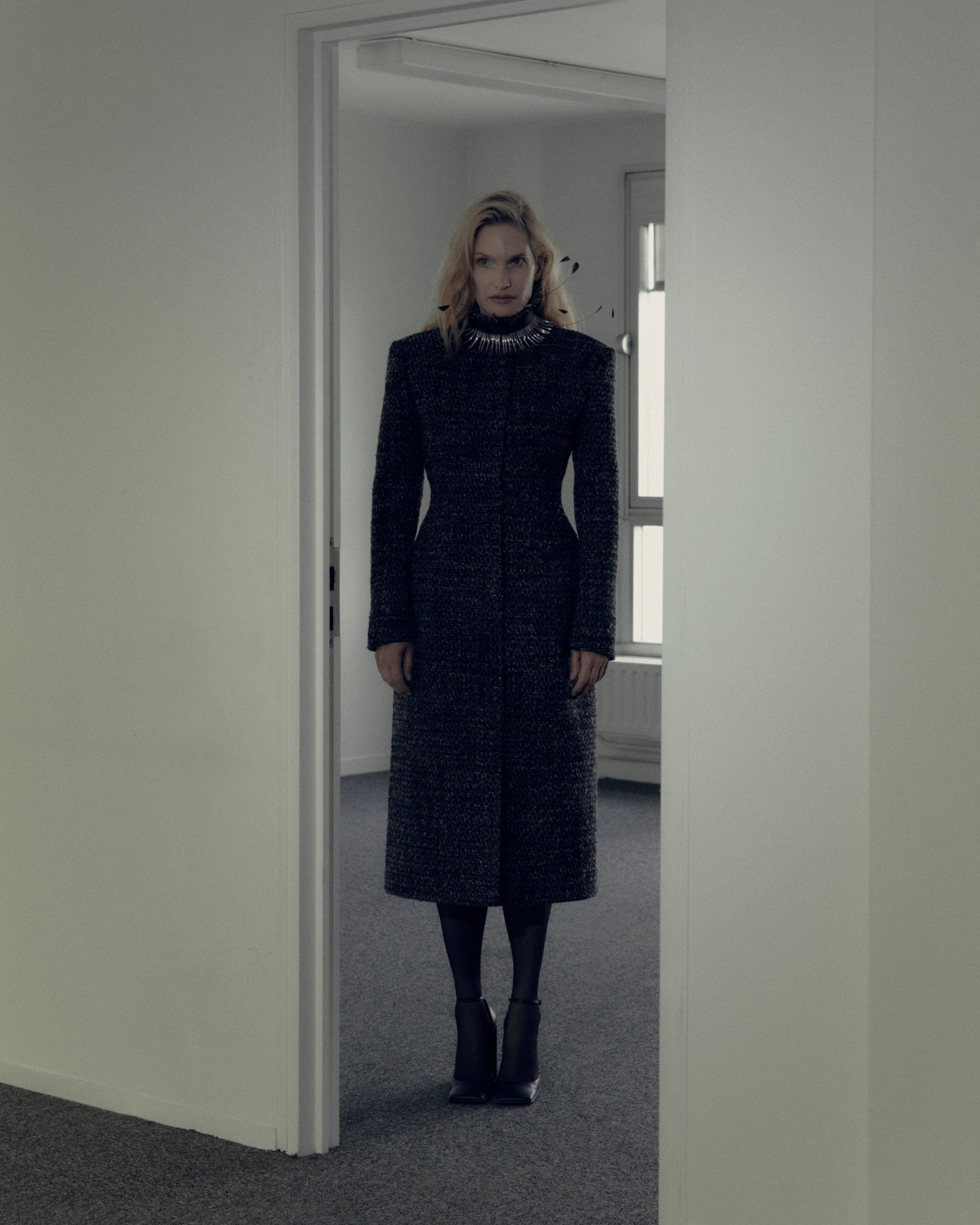 Coat Diesel, Shoes Alaïa, Necklace Rosalie Bernard, Socks stylist’s own