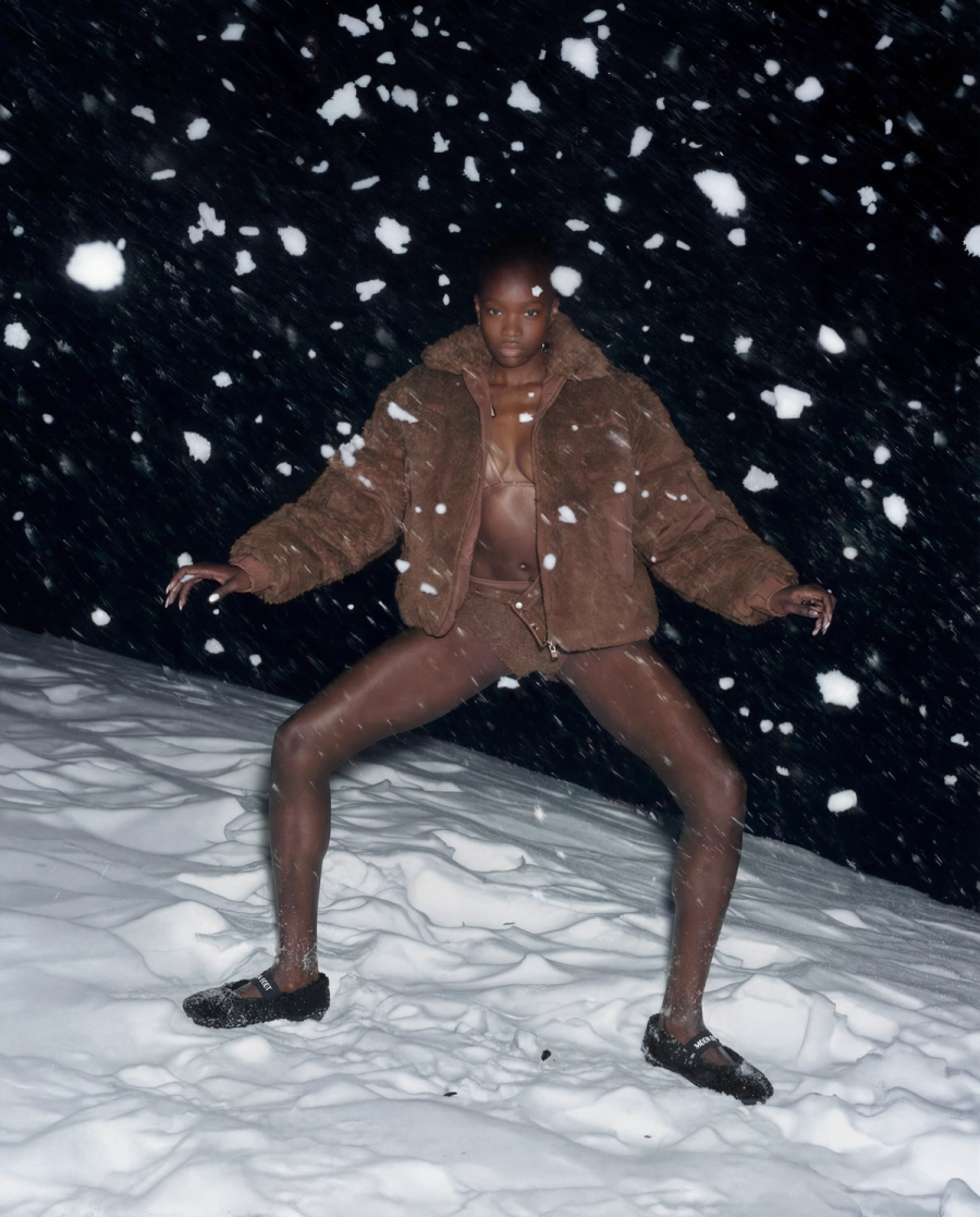 Left to right: Teddy Slipper in black, Shearling Ballerinas in black