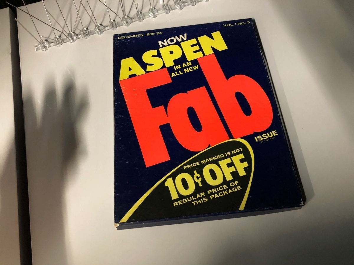 Aspen Magazine, Vol. 1, No. 3. The Fab Issue, New York: Roaring Fork Press 1966. Staged by Daniel Baumann.