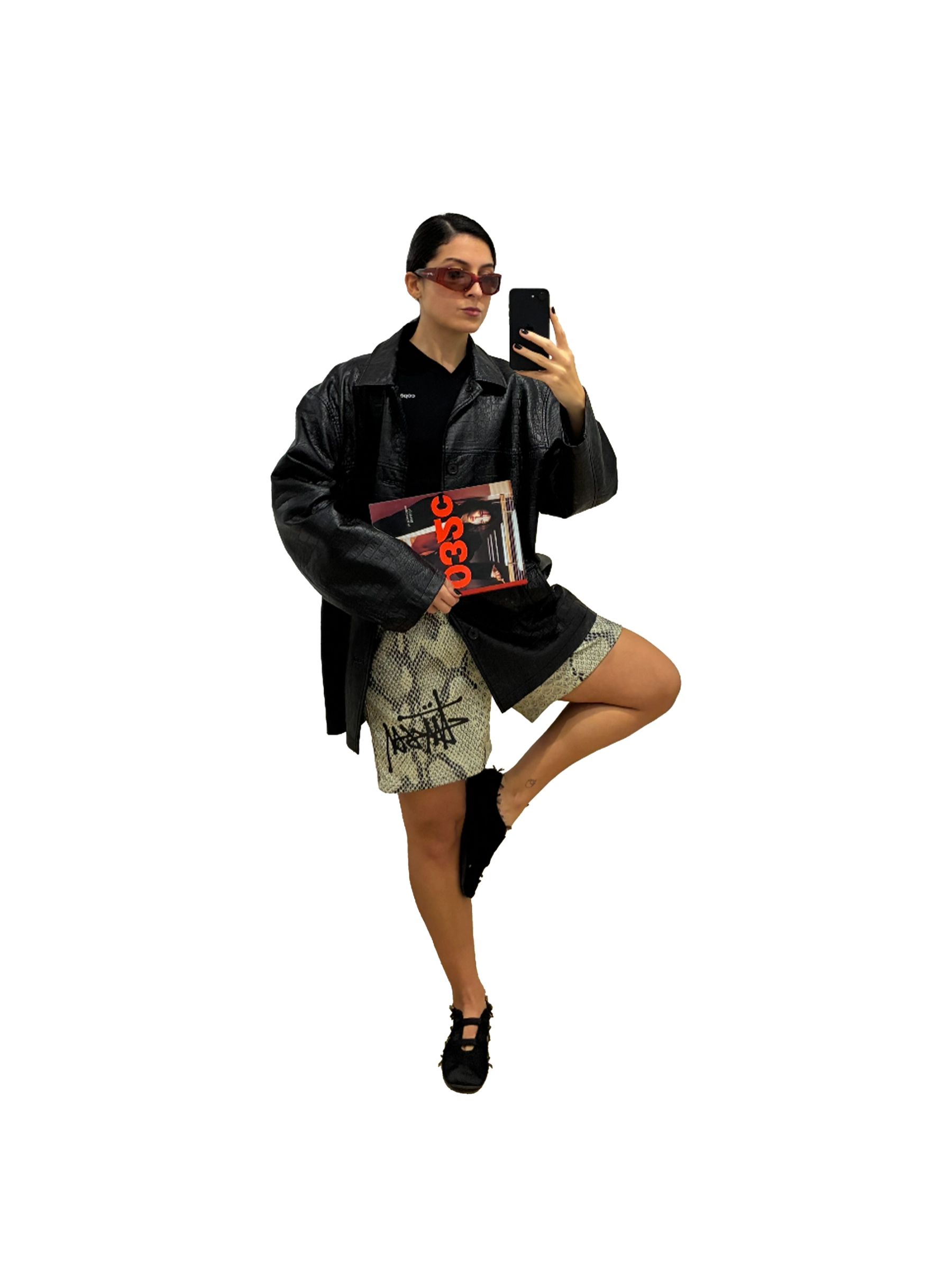 Top Coperni, Jacket Supreme, Trousers and glasses Stussy, Shoes Zara | Magazine: 032c