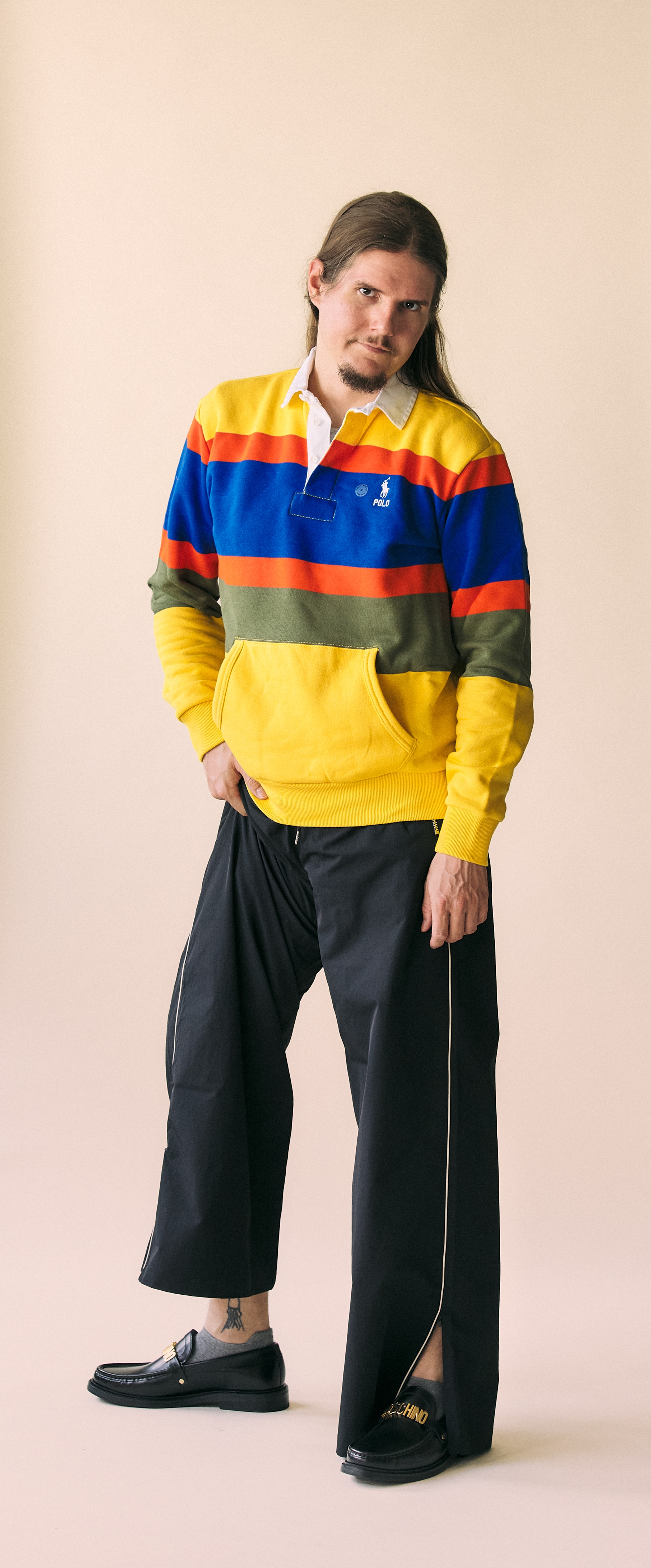 Pull-over - Polo Ralph Lauren / Pants - Adidas Originals / Shoes - MOSCHINO