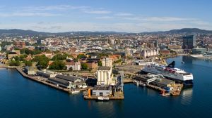 Bilde av Oslo havn i fugleperspektiv