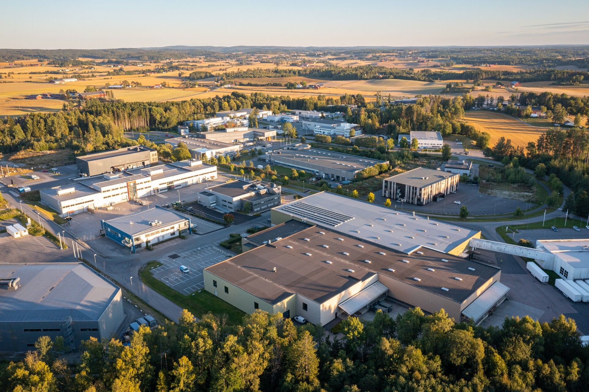 Dronebilde av parken