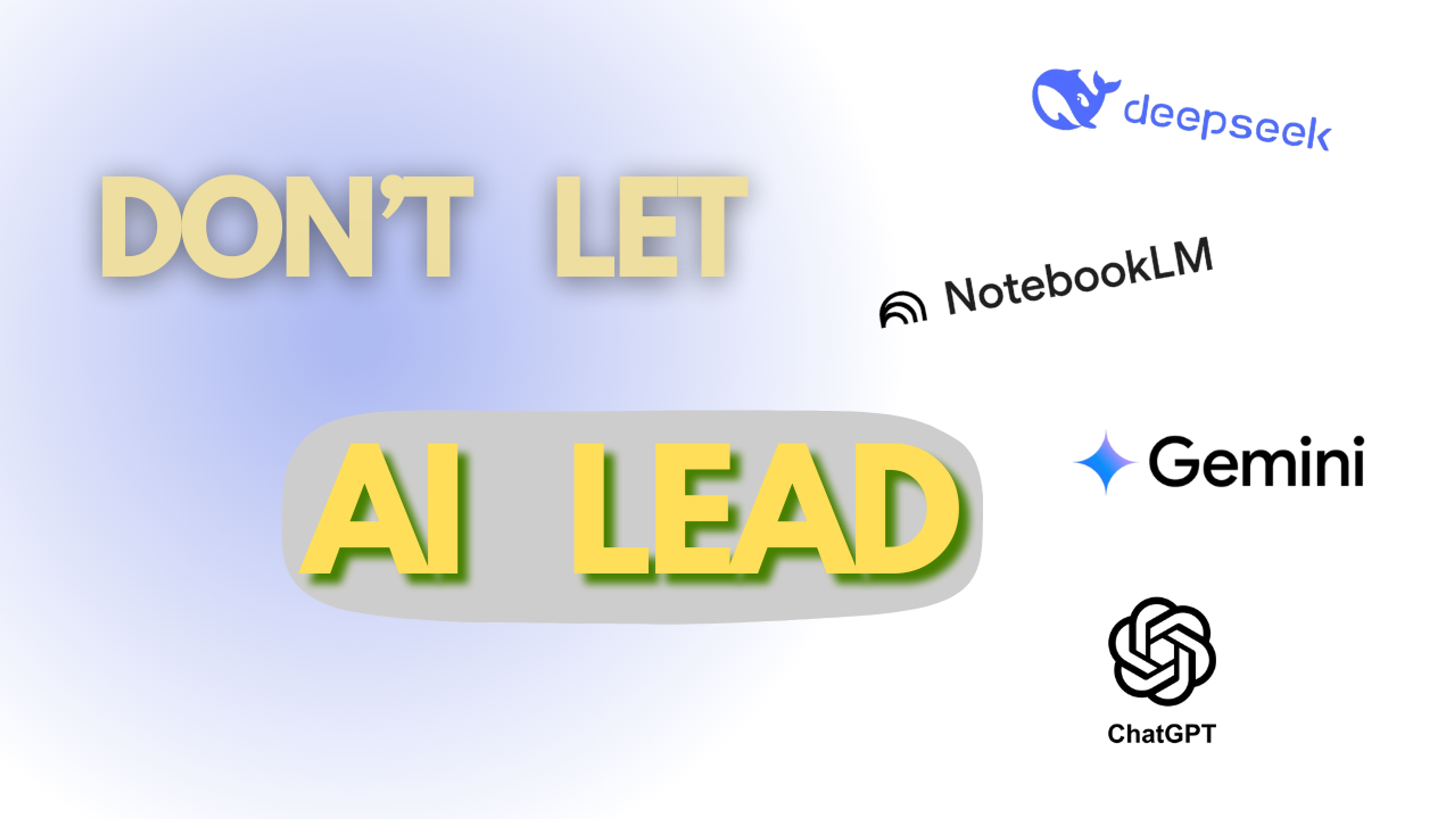 Illustration of a person collaborating with an AI assistant on a laptop, symbolizing the idea ‘Don’t Let AI Lead’ where AI supports the user with clearer thinking, structured prompts, and better productivity instead of taking full control