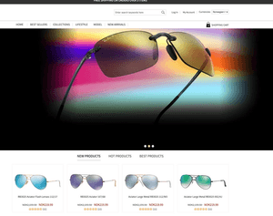 Nettsiden kan se ut som en butikk for Ray-Ban-solbriller, men prisene er helt like, og tilbudene for gode til å være sanne. Kundeanmeldelsene er datert før nettstedet ble registrert.