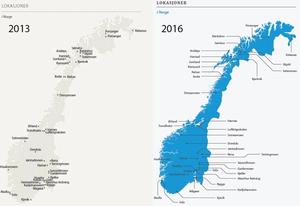 Faksimile fra Forsvarets årsrapport 2013 og 2016.