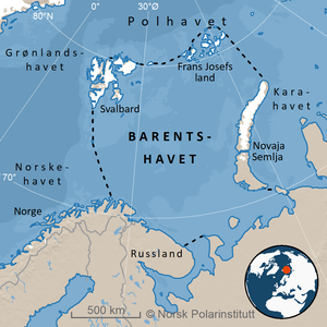 Kart over Barentshavet: Norsk Polarinstitutt