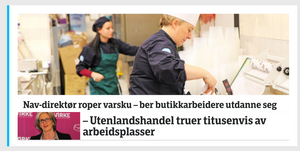Slik så saken ut på forsiden til NRK.no onsdag formiddag.