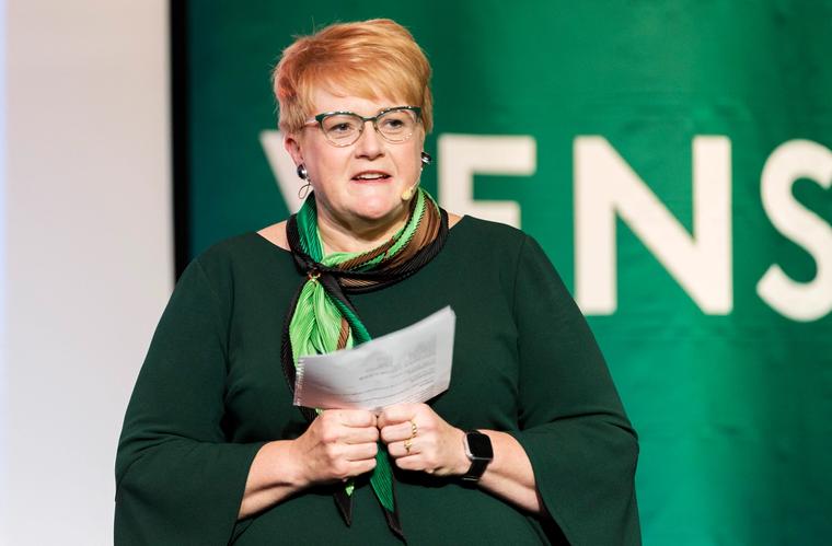 Venstre-leder Trine Skei Grande nevnte listemangelen på Vestlandet i landsmøtetalen sin.