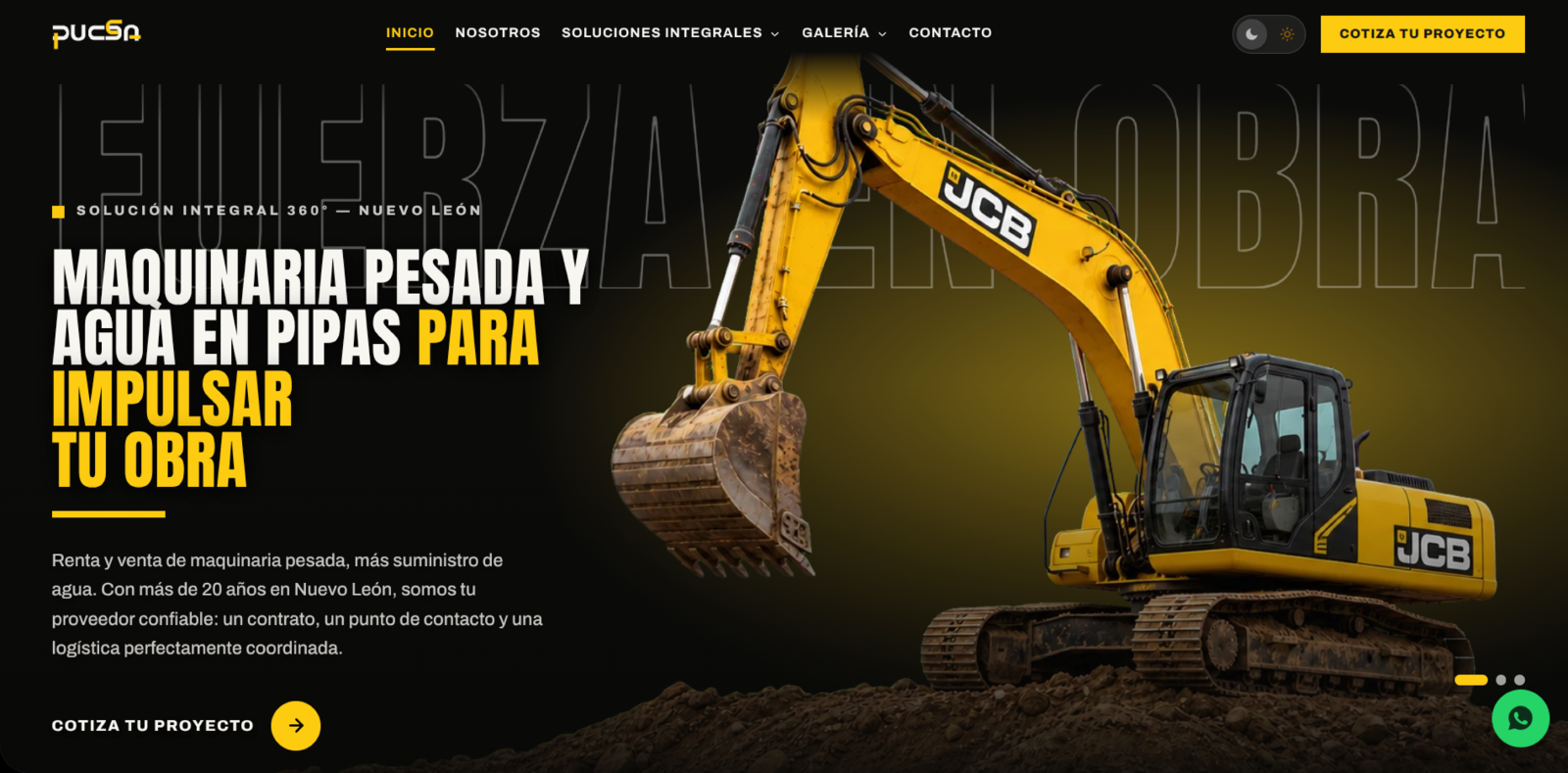 PUCSA Maquinaria — Renta y venta de maquinaria pesada