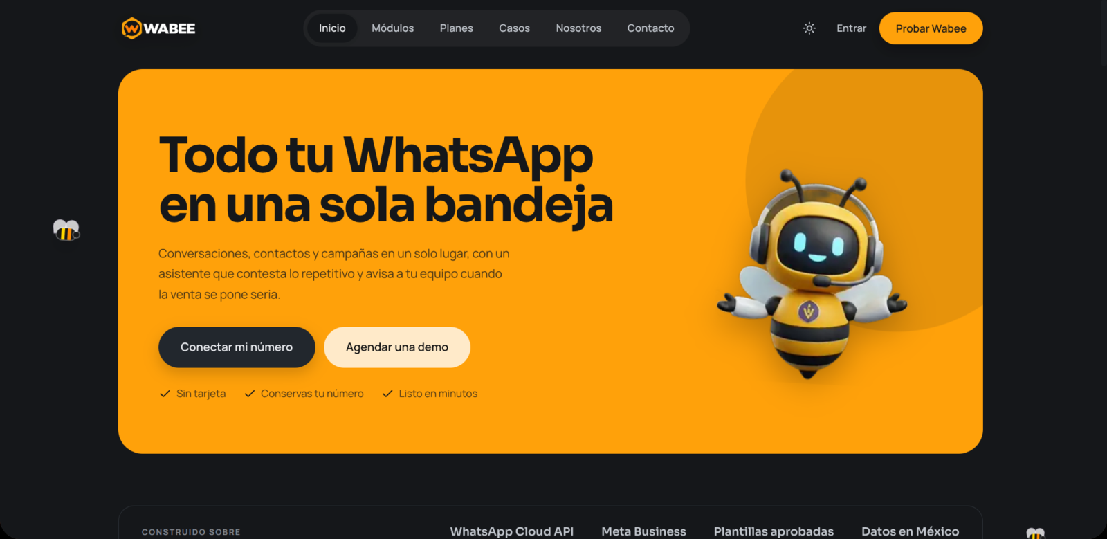 WABEE: Automatización y atención 24/7 con IA que responde, califica leads y vende sin perder la cercanía humana.