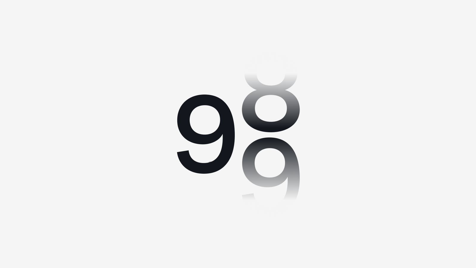 Stylized number counter transitioning from 98 to 99 on a light background.