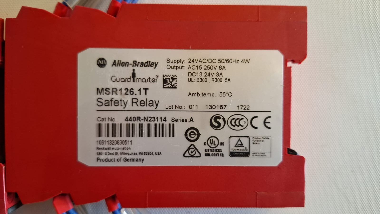 Relé de Segurança Allen-Bradley MSR126.1T – 24VAC/DC – 6A 250V