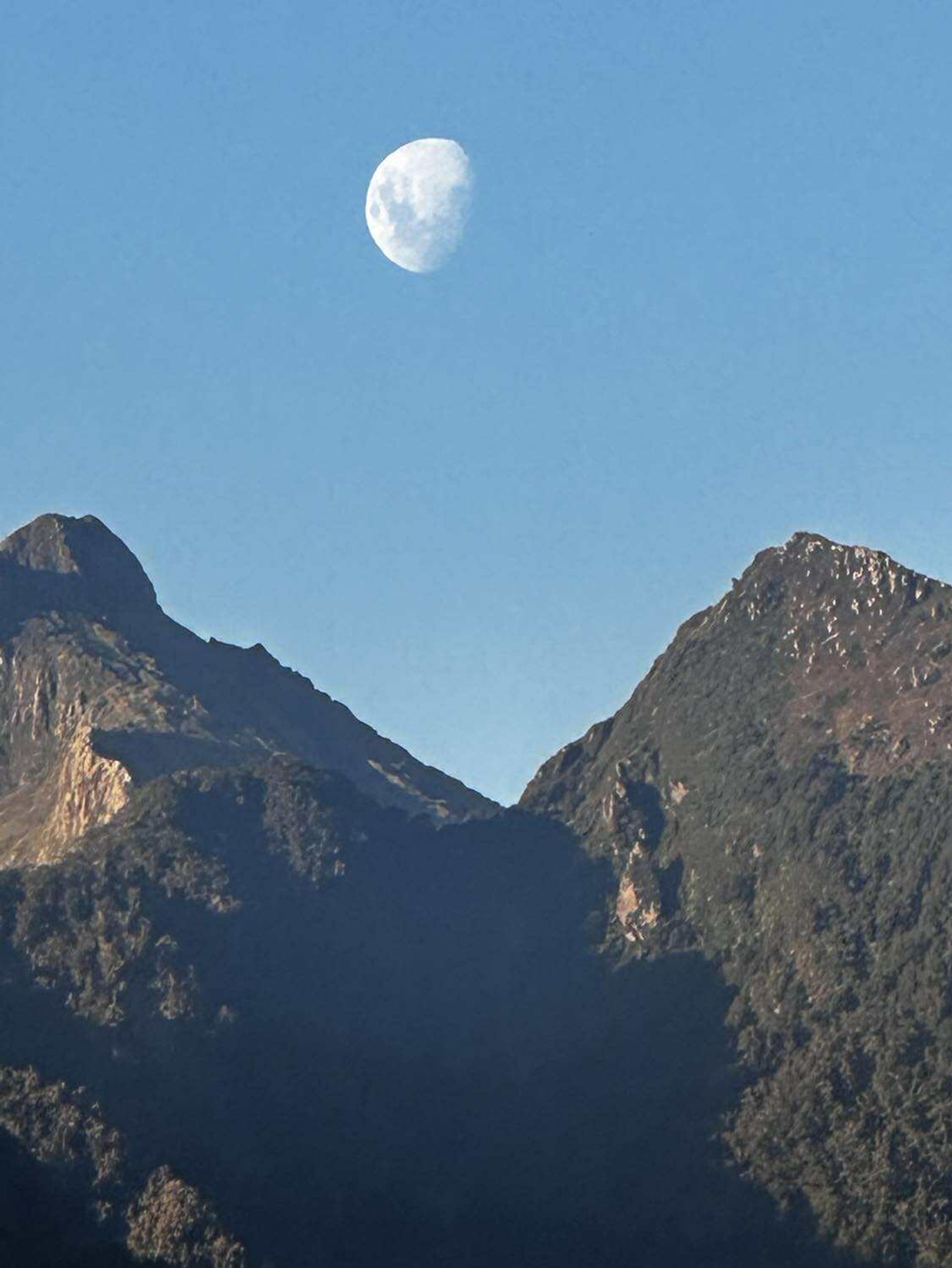 Moon over Bligh Sound
