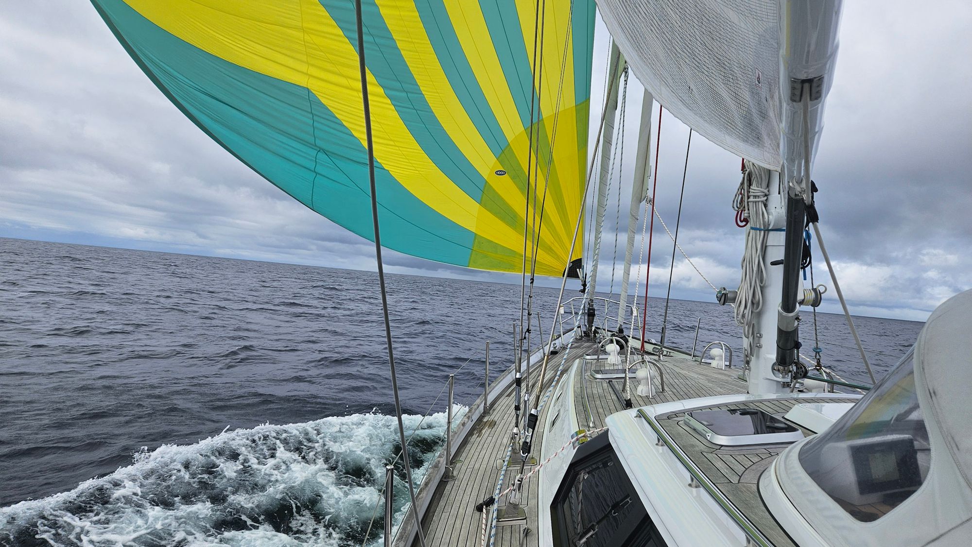 Matariki III gennaker flying on the Southern Ocean passage south to Stewart Island