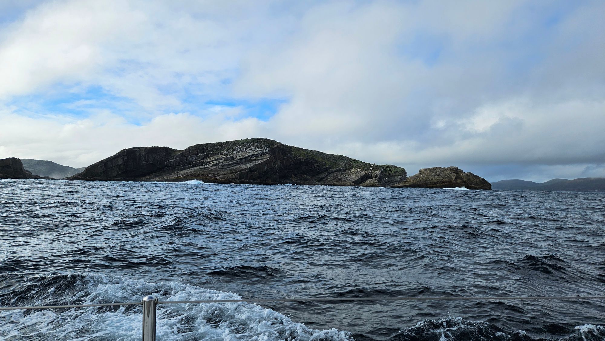 The southernmost point of the South Island passing to port on the eastern passage toward Foveaux Strait