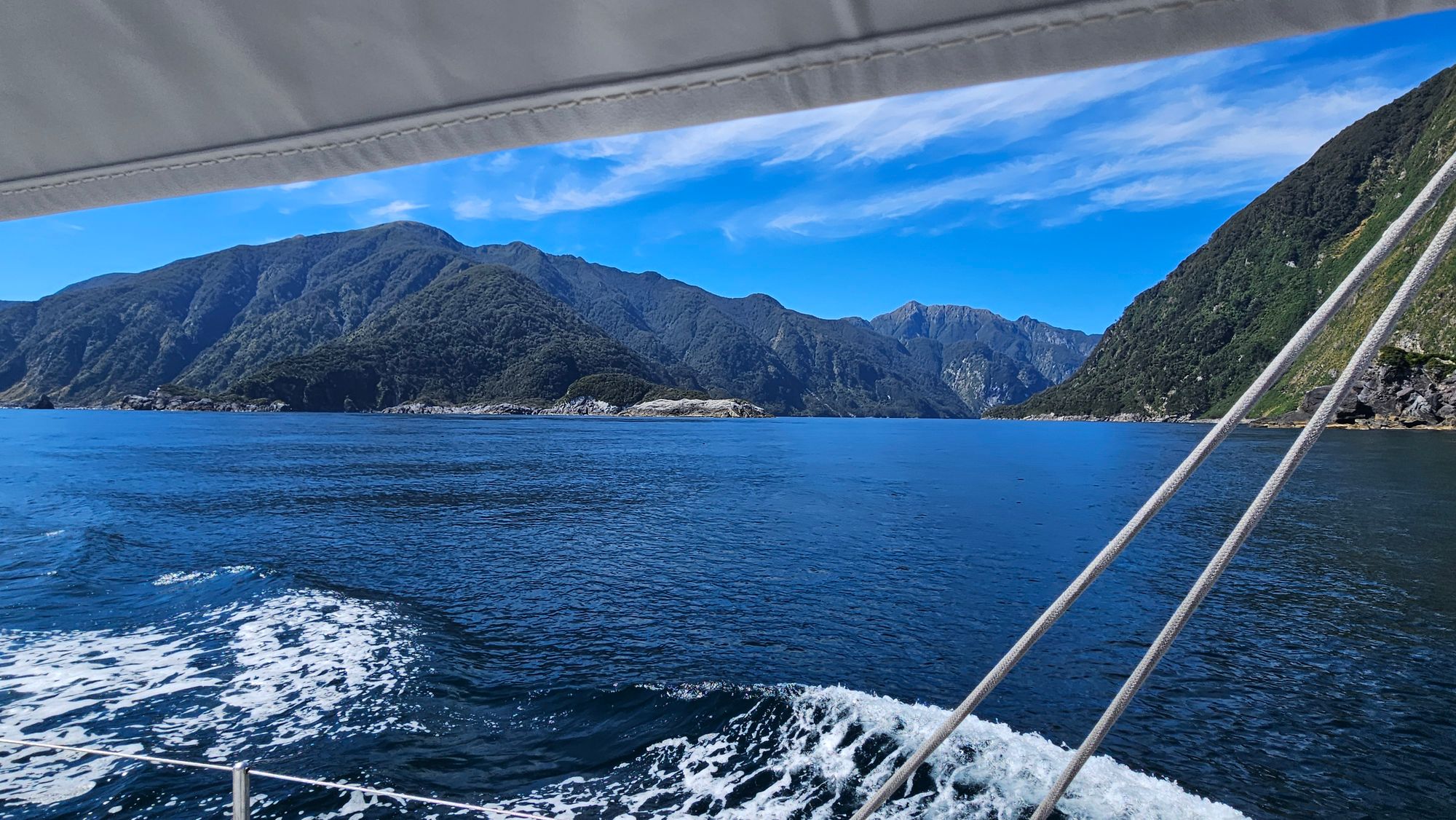 Fiordland coastline en route to Doubtful Sound