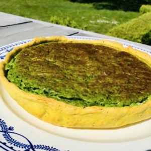 Photo de Quiche verte au chèvre frais et aux épinards
