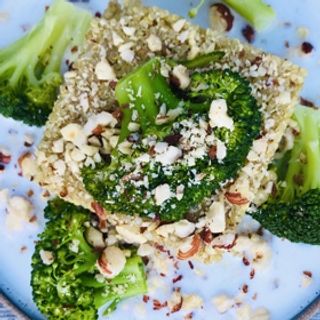 Photo de Quinoa et Brocolis, sauce chèvre-noisettes
