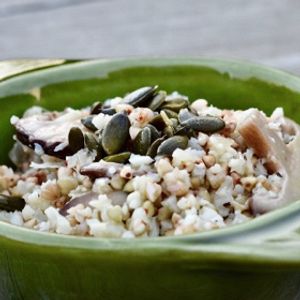 Photo de Chou-fleur aux champignons et sarrasin