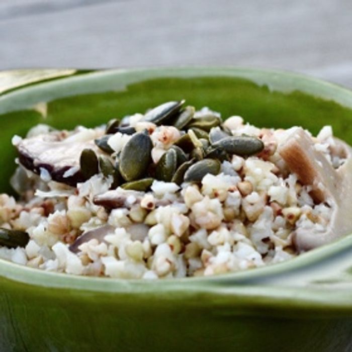 Photo de Chou-fleur aux champignons et sarrasin