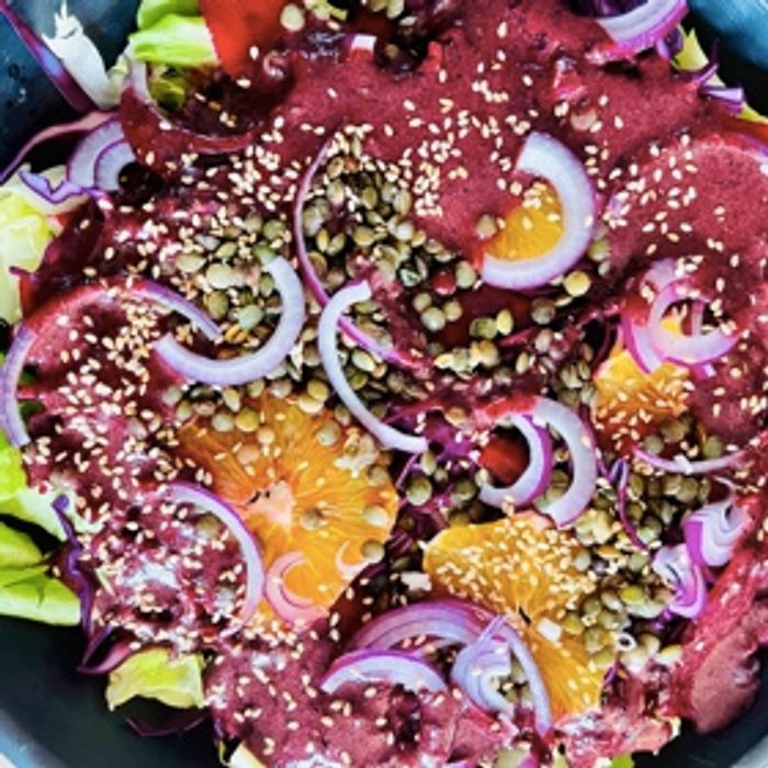 Photo de Salade d'hiver à la vinaigrette aux myrtilles