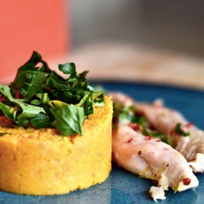 Photo de Viande basse t°, purée de céleri et patate douce