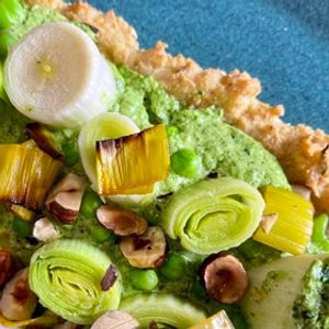 Photo de Pizziche aux poireaux et crème au chèvre frais