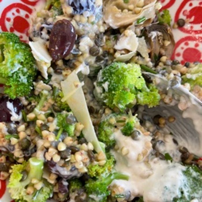 Photo de SALADE DE SARRASIN/LENTILLES, SAUCE RAÏTA