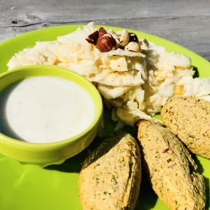 Photo de Falafels au four et salade de chou blanc